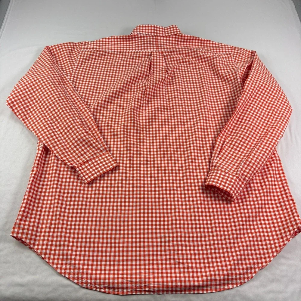 Polo Ralph Lauren Shirt Men 2XLT Tall Orange Button Up Long Sleeve Formal Casual